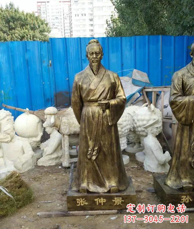太原张仲景古代医学名人铜雕
