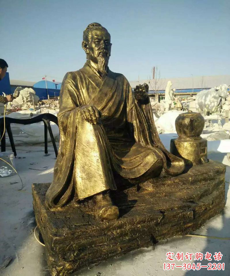 太原张仲景人物铜雕