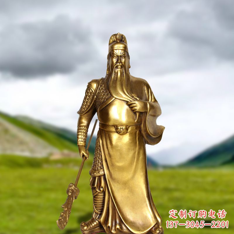 太原招财关公铜雕像