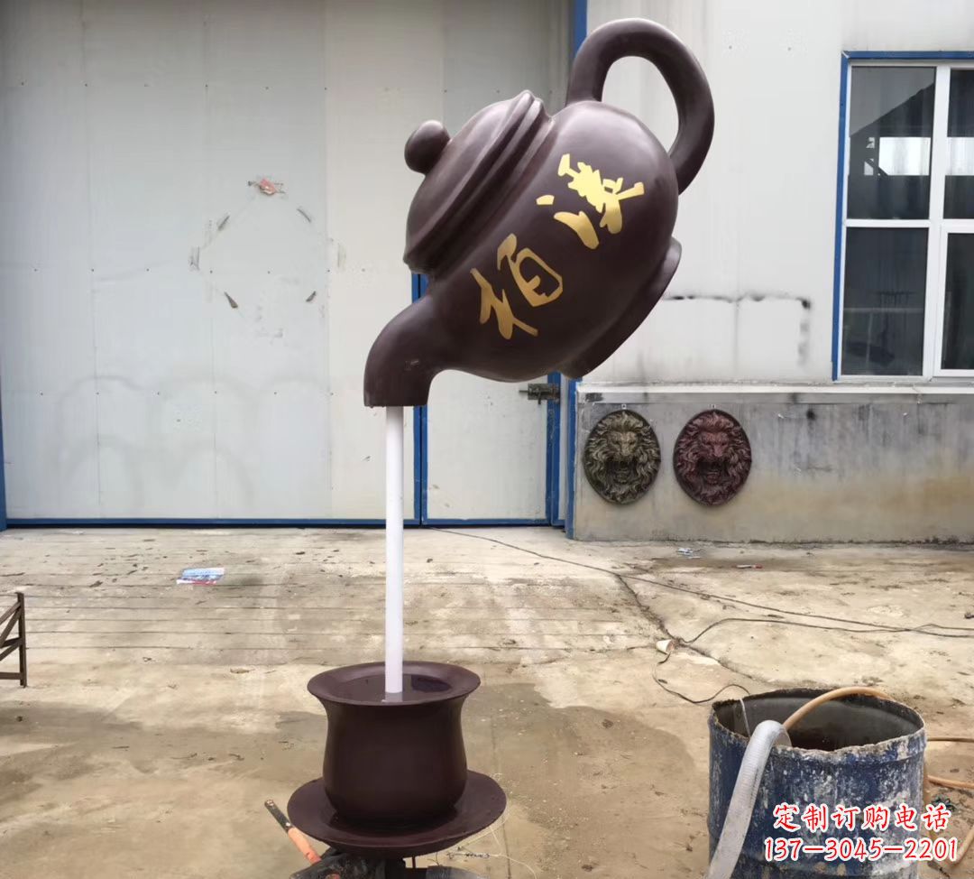 太原招财进宝茶壶喷泉景观雕塑
