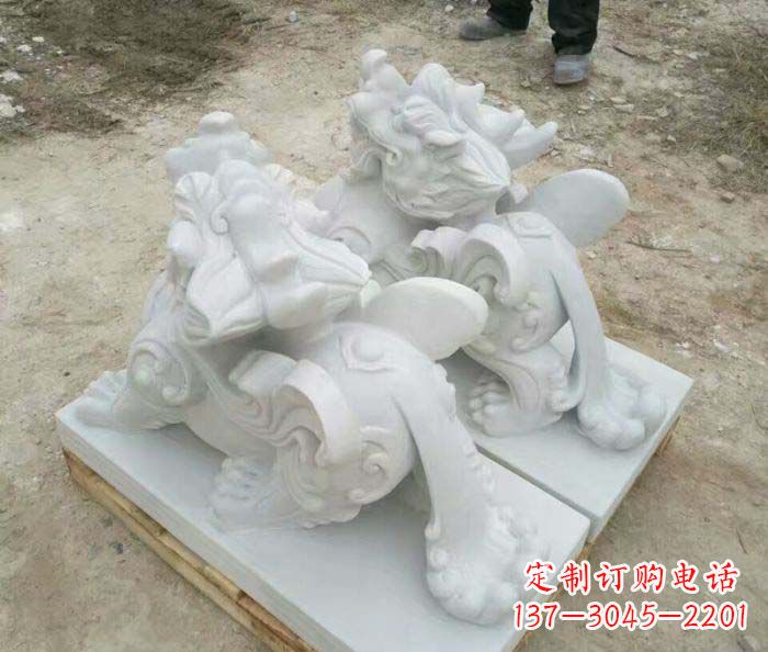 太原招财进宝立式貔貅门口石雕