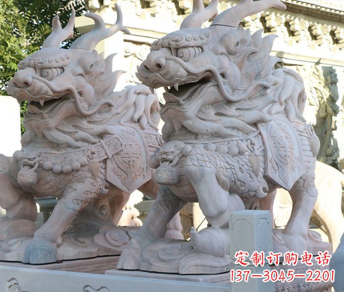 太原招财瑞兽麒麟石雕 (2)