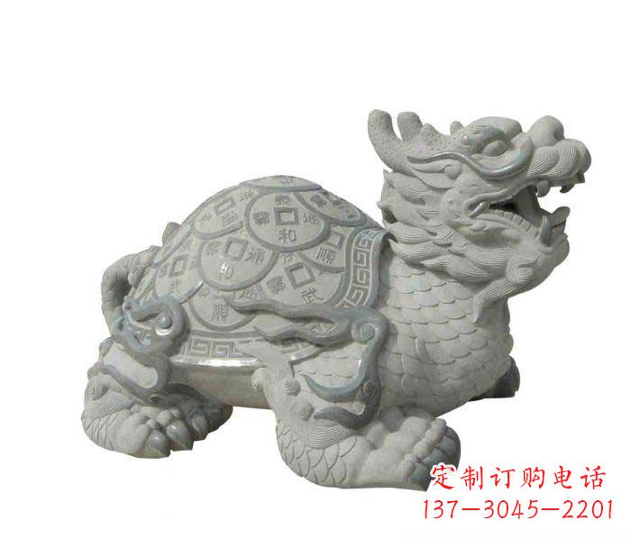 太原招财神兽大理石龙龟石雕