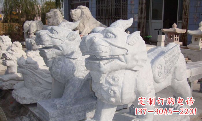 太原招财神兽大理石貔貅石雕