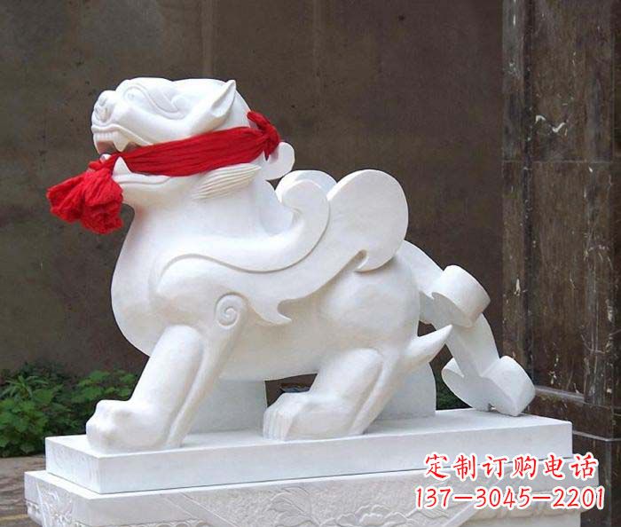 太原招财神兽汉白玉貔貅石雕