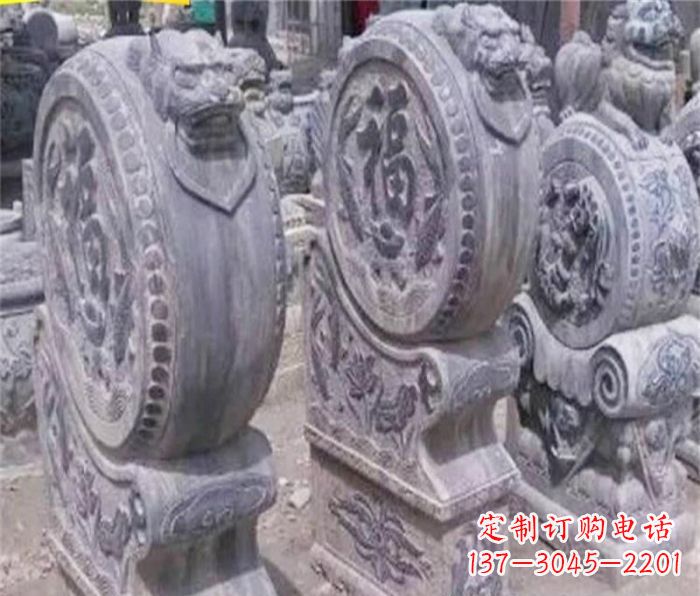 太原招财石门墩仿古抱鼓石