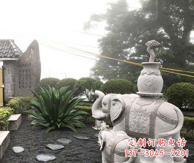 太原招财驮宝大象石雕