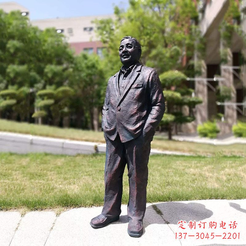 太原中国当代著名数学家铸铜华罗庚雕塑