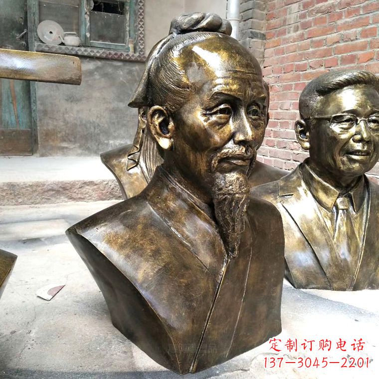 太原中国古代著名数学家祖冲之铸铜胸像雕塑