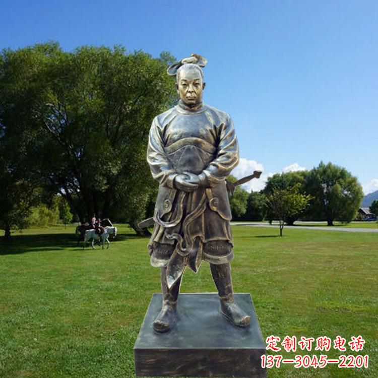 太原中国汉初三杰之韩信仿铜雕像