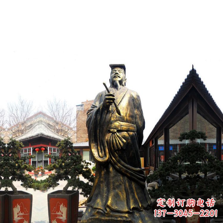 太原中国历史文化名人书圣王羲之雕塑