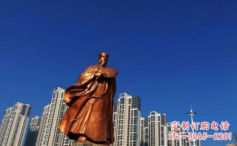 太原诸葛亮古代名人铜雕 (2)