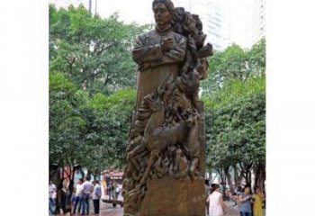 太原徐悲鸿铜雕