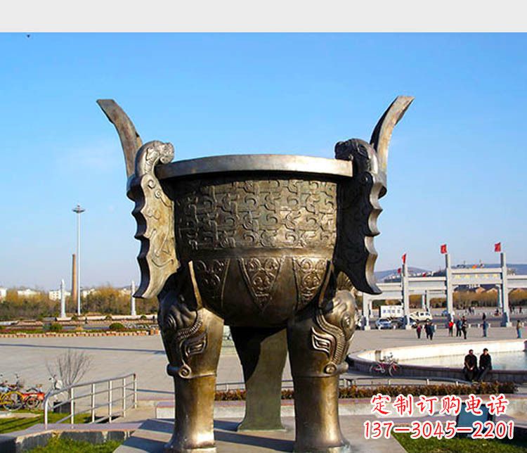 太原铸铜广场圆形景观香炉