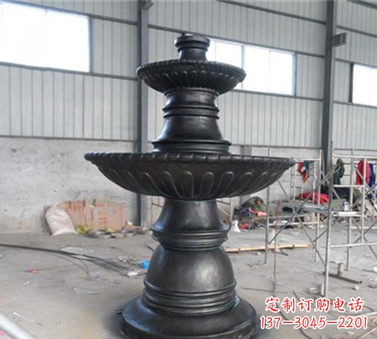 太原铸铜简约双层喷泉