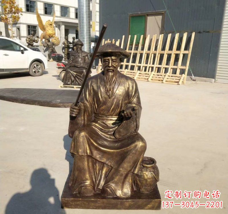 太原铸铜姜太公钓鱼