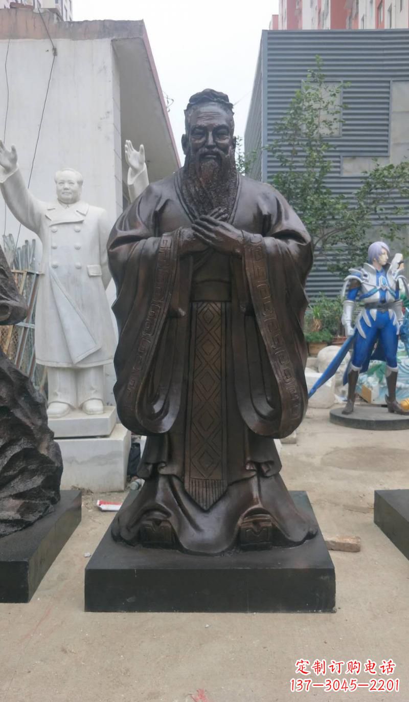 太原铸铜孔子雕塑