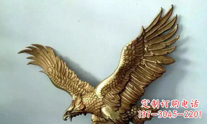 太原铸铜老鹰企业动物铜雕 (2)