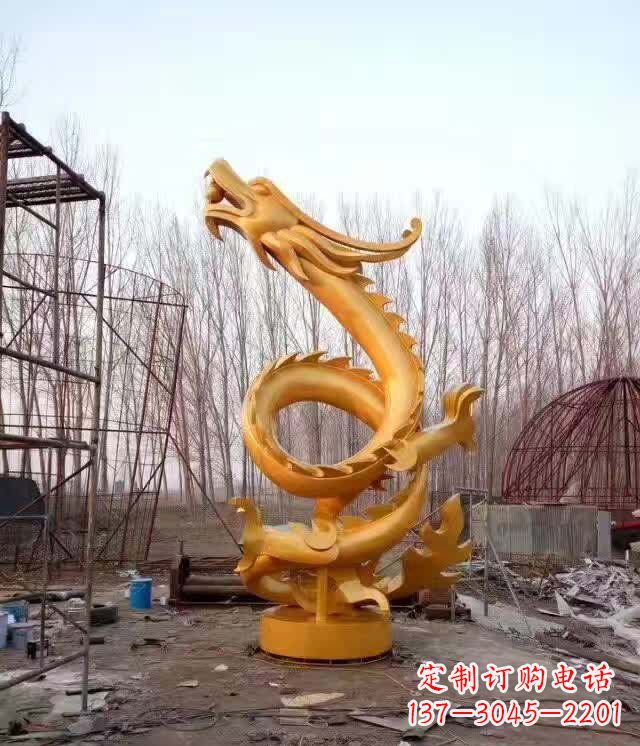 太原铸铜盘龙云腾铜雕