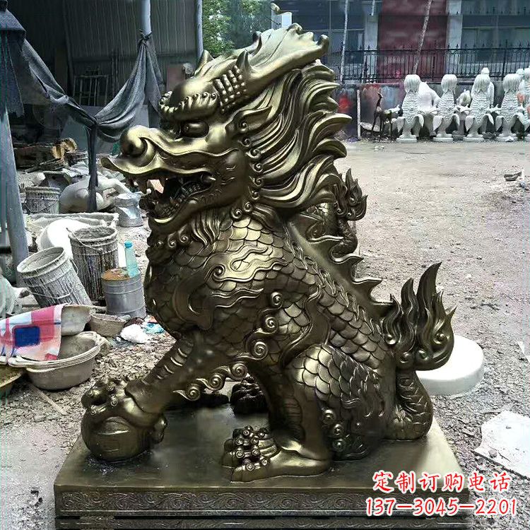 太原铸铜麒麟雕塑