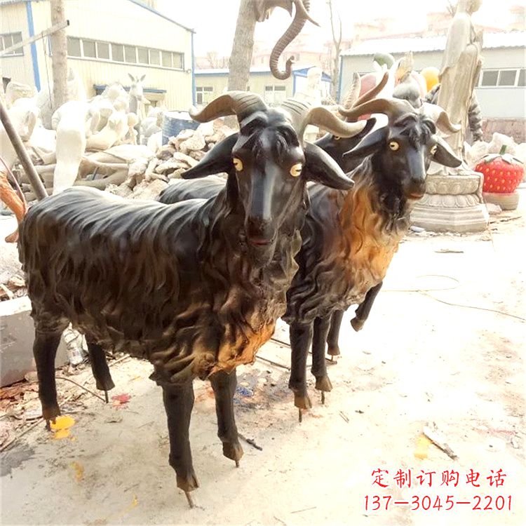 太原铸铜山羊雕塑