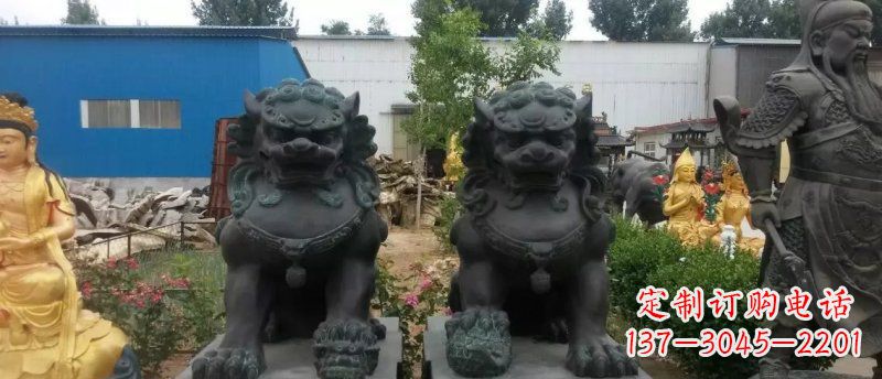太原铸铜狮子看门狮子铜雕