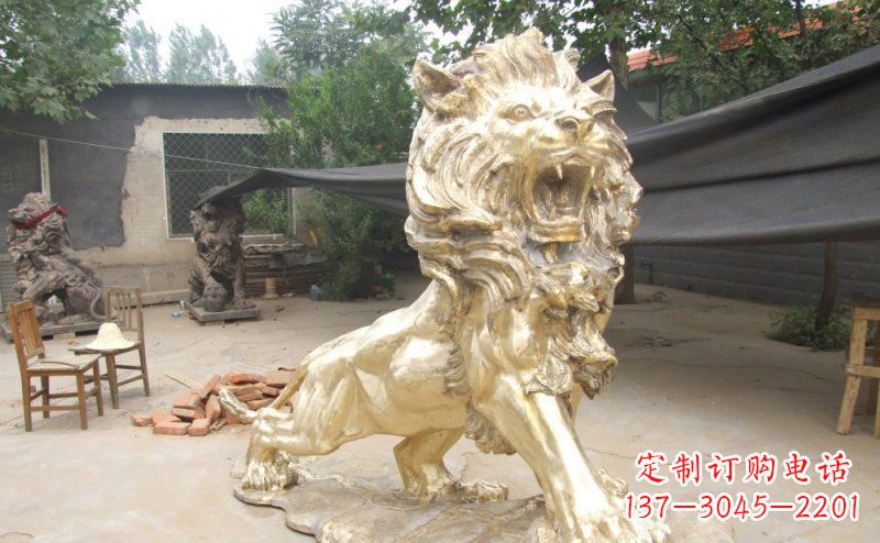 太原铸铜狮子铜雕 (3)
