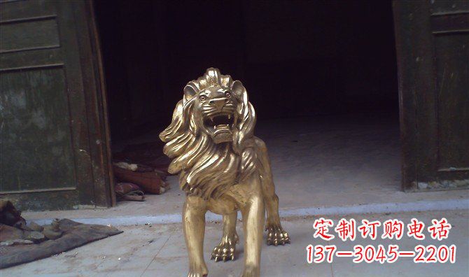 太原铸铜狮子西洋狮子铜雕