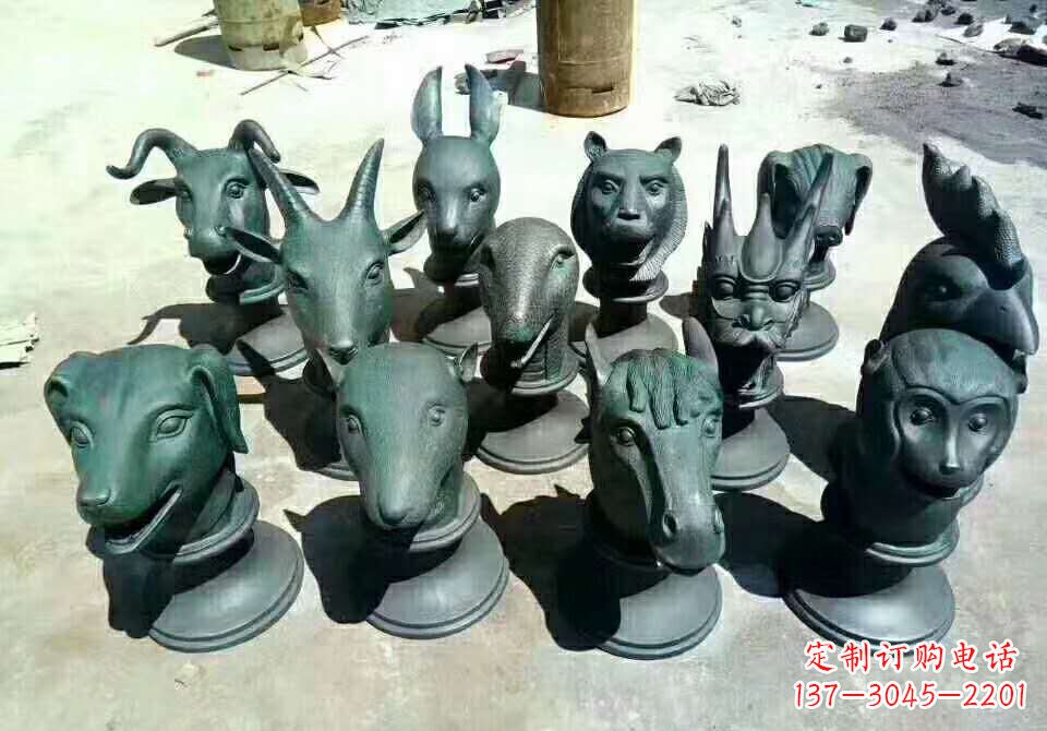 太原铸铜十二生肖动物雕塑