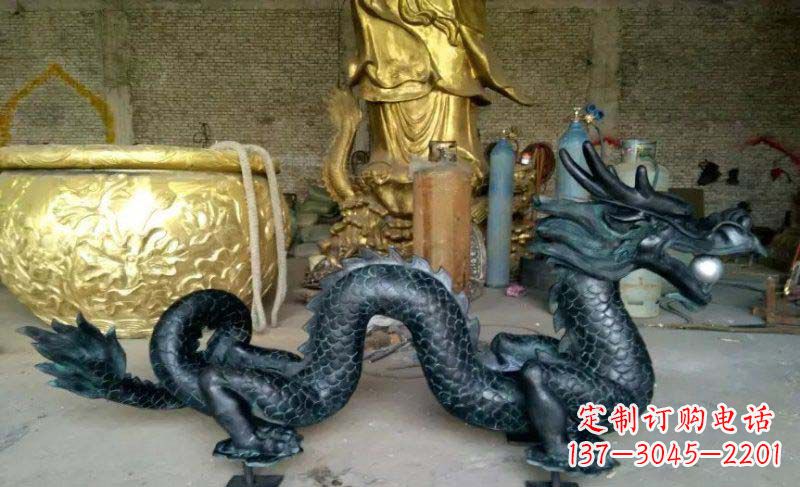 太原铸铜双龙戏珠广场铜雕