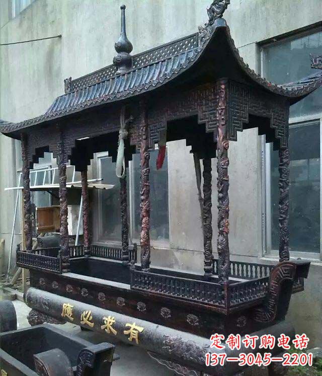 太原铸铜寺庙香炉铜雕 (2)