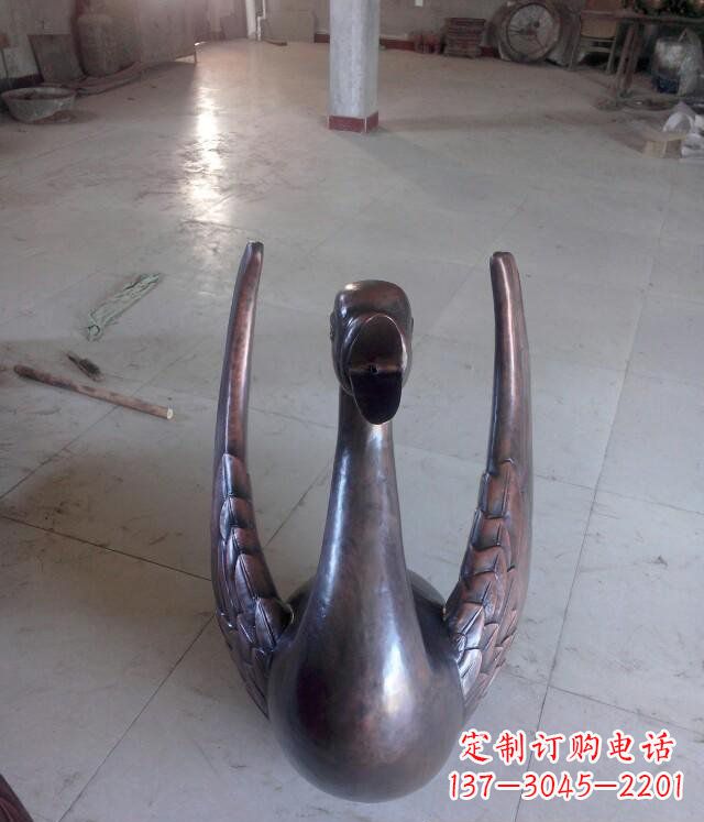 太原铸铜天鹅公园动物铜雕