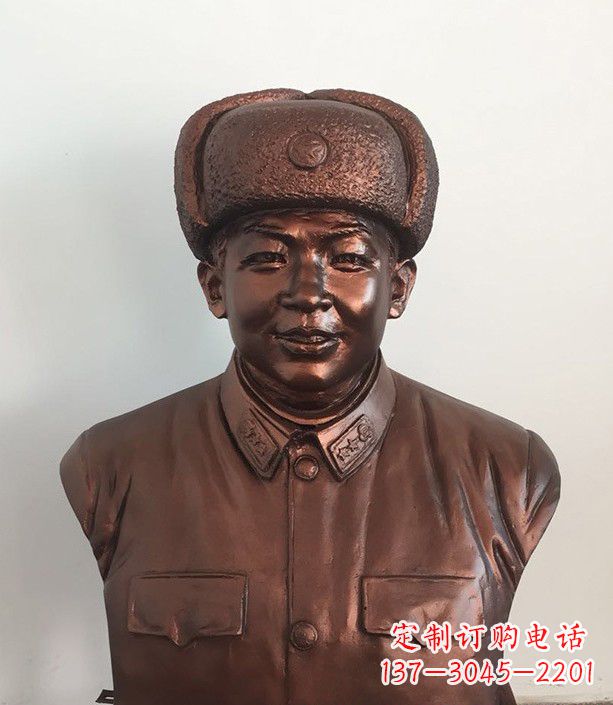 太原紫铜雷锋半身像