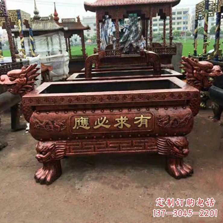 太原紫铜香炉雕塑