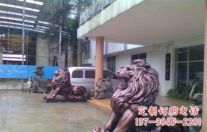 太原紫铜西洋狮子铜雕