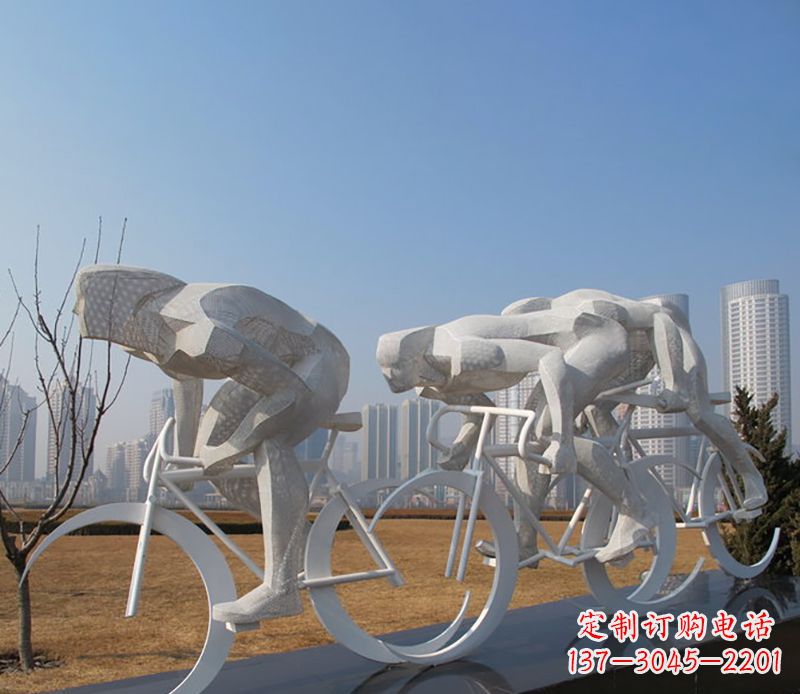 太原自行车比赛不锈钢雕塑