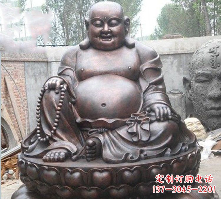 太原宗教庙宇弥勒佛铜雕222