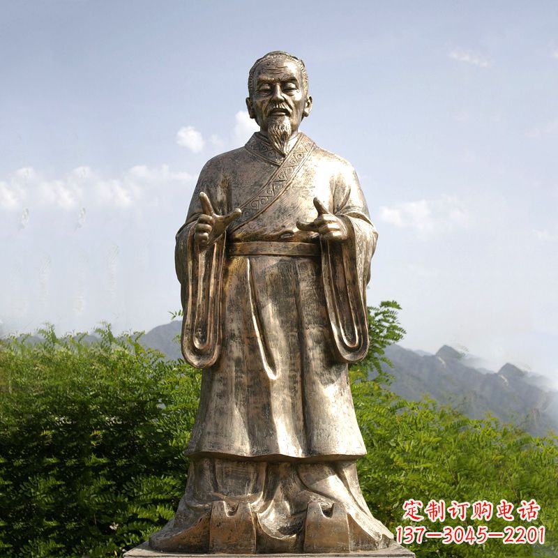太原祖冲之纯铜雕像
