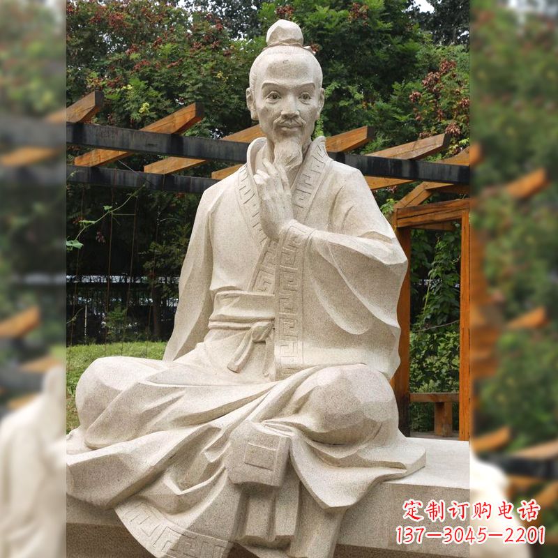 太原祖冲之石雕塑像-园林人物历史名人雕像