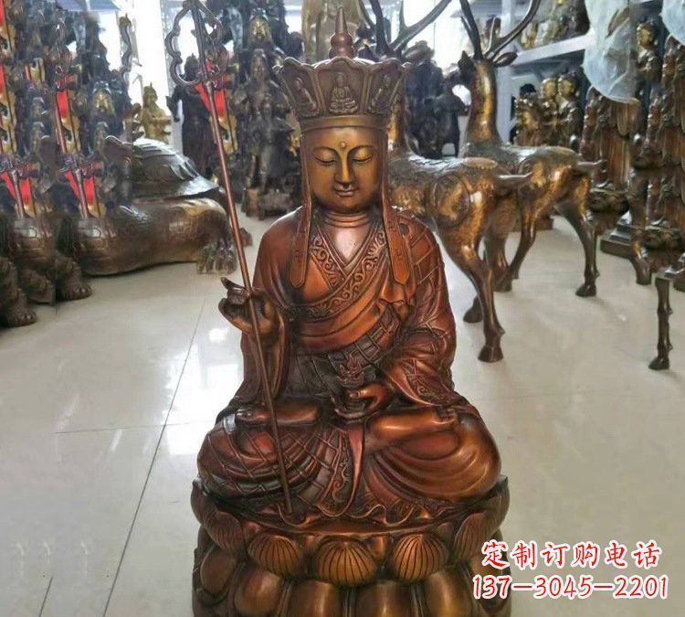 太原坐式地藏菩萨铜雕