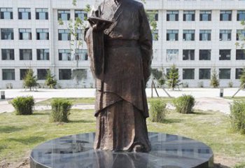 太原祖冲之校园铜雕-纯铜铸造中国古代历史名人著名数学家